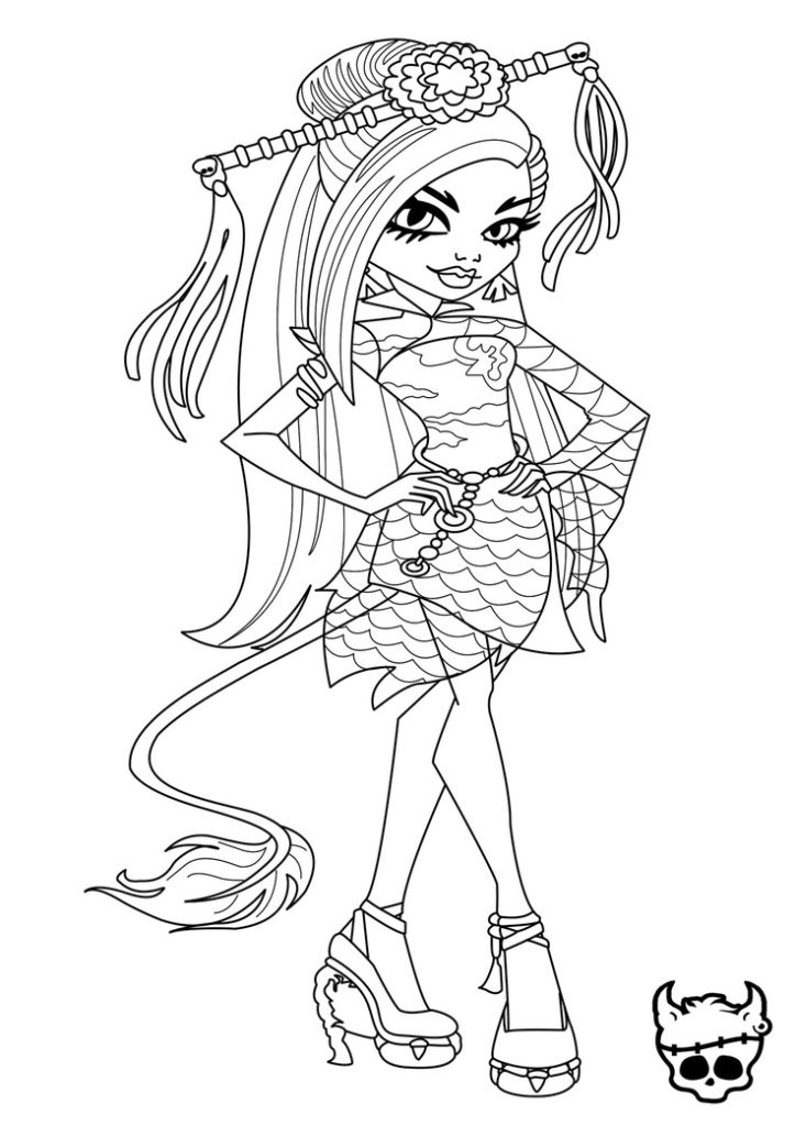 723x1024 Monster High Jinafire Coloring Pages