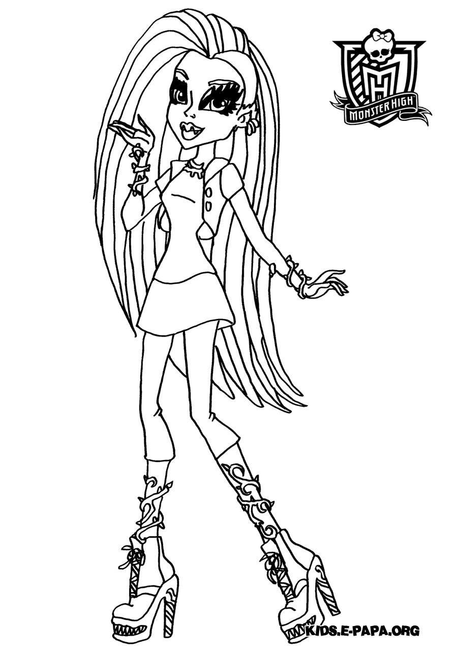 903x1300 Monster High Venus Coloring Pages