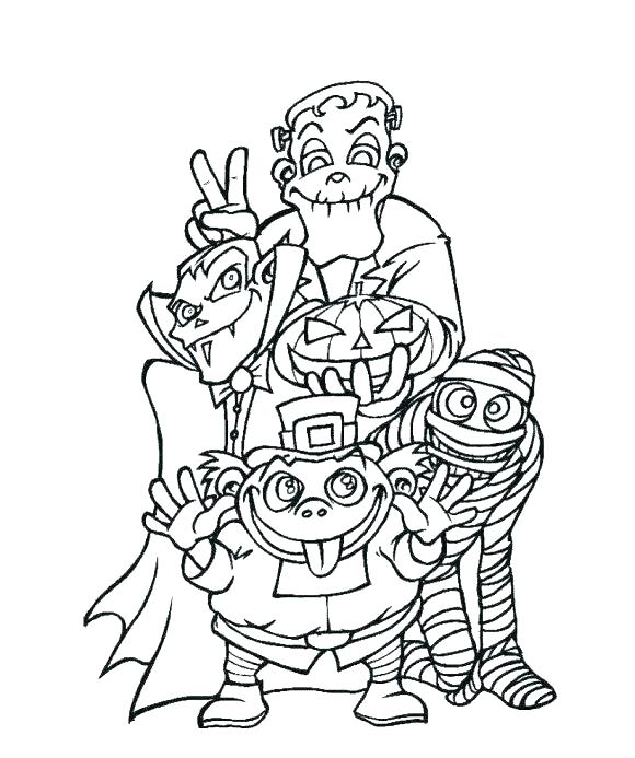 580x693 Monster House Coloring Pages Scary Coloring Pages Online Creepy