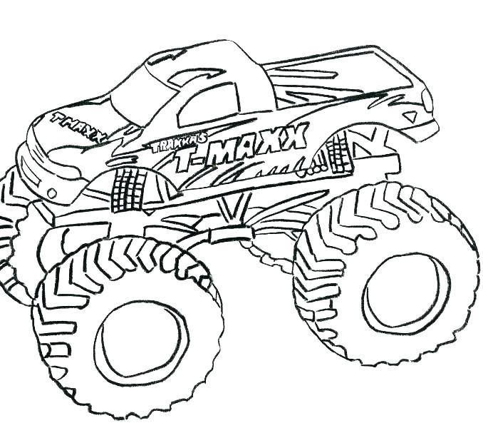 678x600 Monster Truck Coloring Page