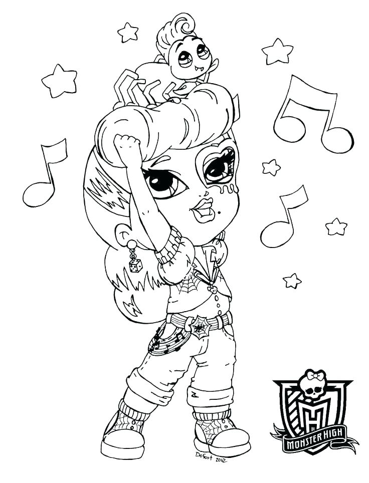 736x964 Monster High Coloring Pages Print Baby Printable