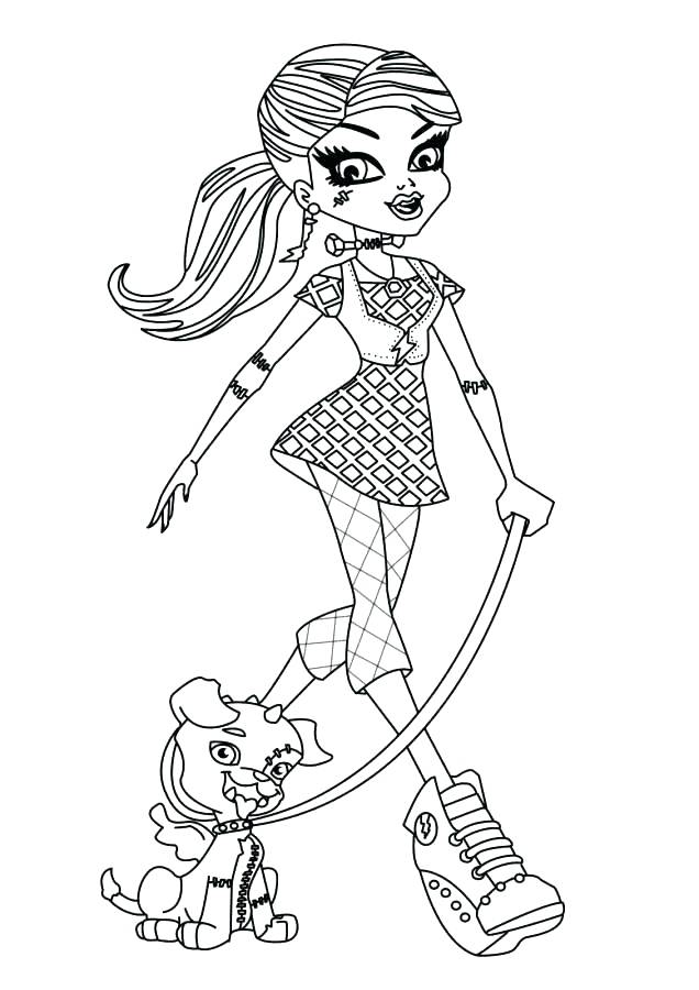 636x900 Monster High Frankie Coloring Pages Coloring Monster High To Print