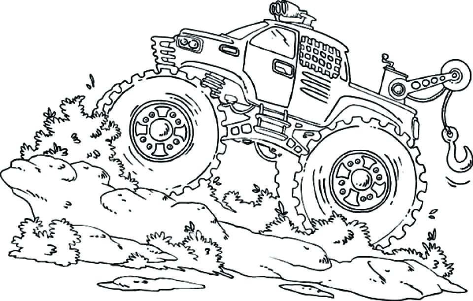 960x611 Monster Truck Coloring Pages Monster Truck Coloring Page Monster