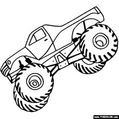 236x236 Free Printable Monster Truck Coloring Pages For Kids Monster