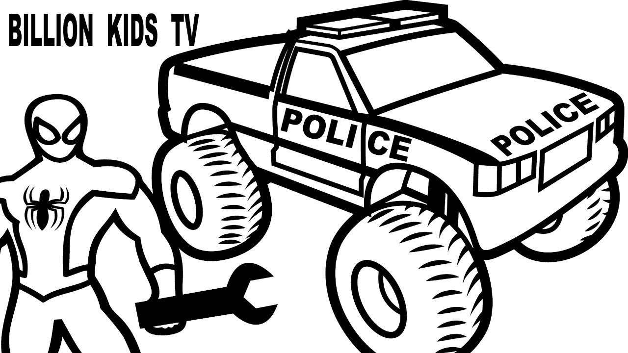 1280x720 Printable Monster Truck Coloring Pages For Kids Color Pictures