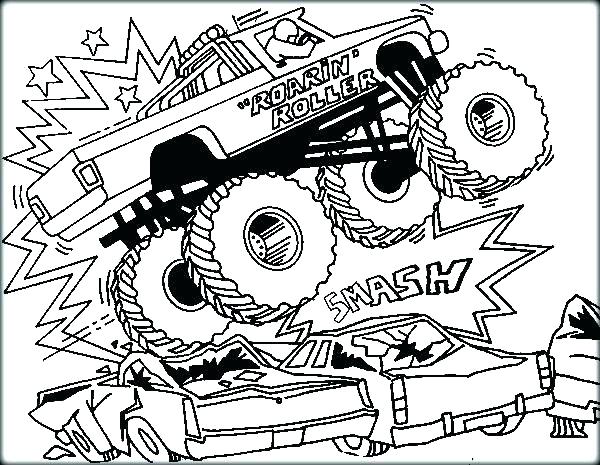 600x465 Monster Jam Coloring Pages Trucks Coloring Book Construction Truck