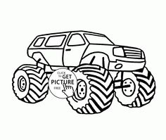 236x199 Bigfoot Monster Truck Coloring Page For Kids, Transportation