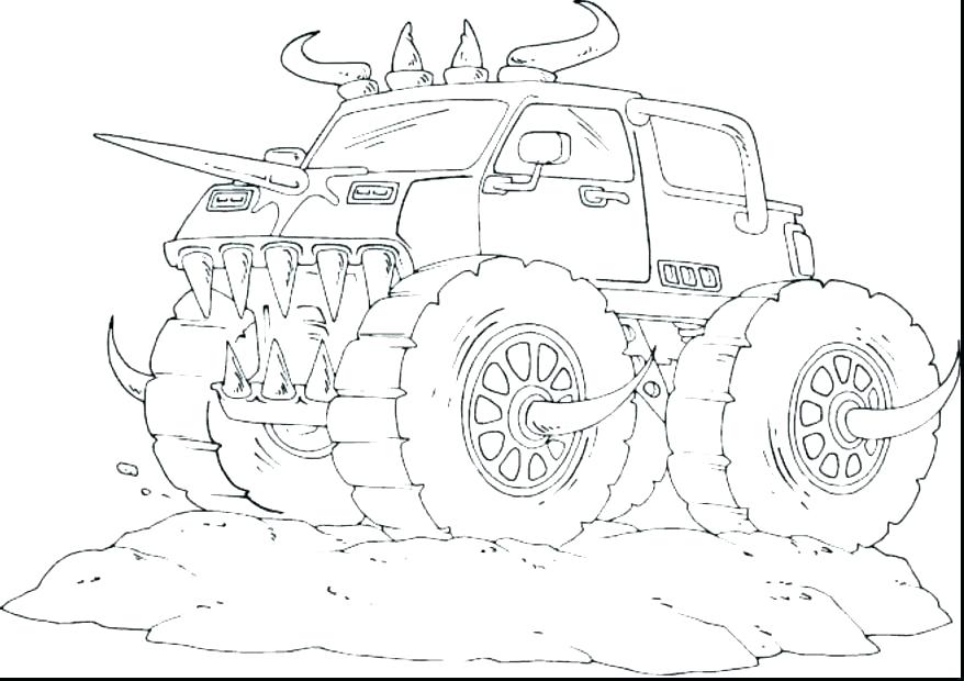 878x620 Free Printable Monster Truck Coloring Pages For Kids Coloring