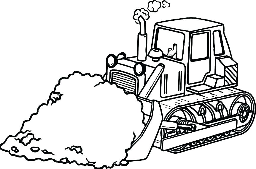 863x572 Bulldozer Coloring Pages Printable Monster Truck Also Sand Page
