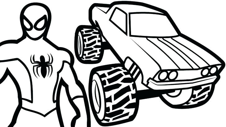 728x410 Digger Coloring Pages Medium Size Of Monster Truck Coloring Pages