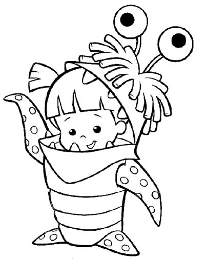404x505 Monster Inc Cute Boo Coloring Pages