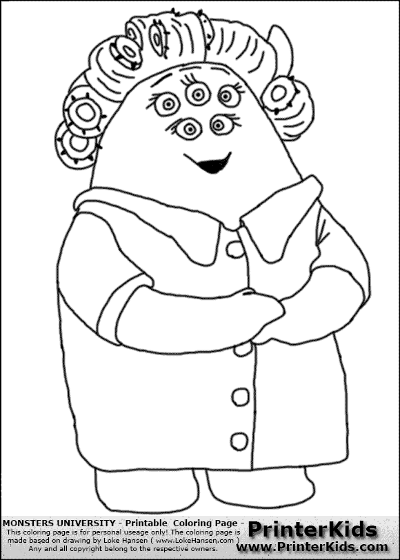 580x812 Monsters University Coloring Pages