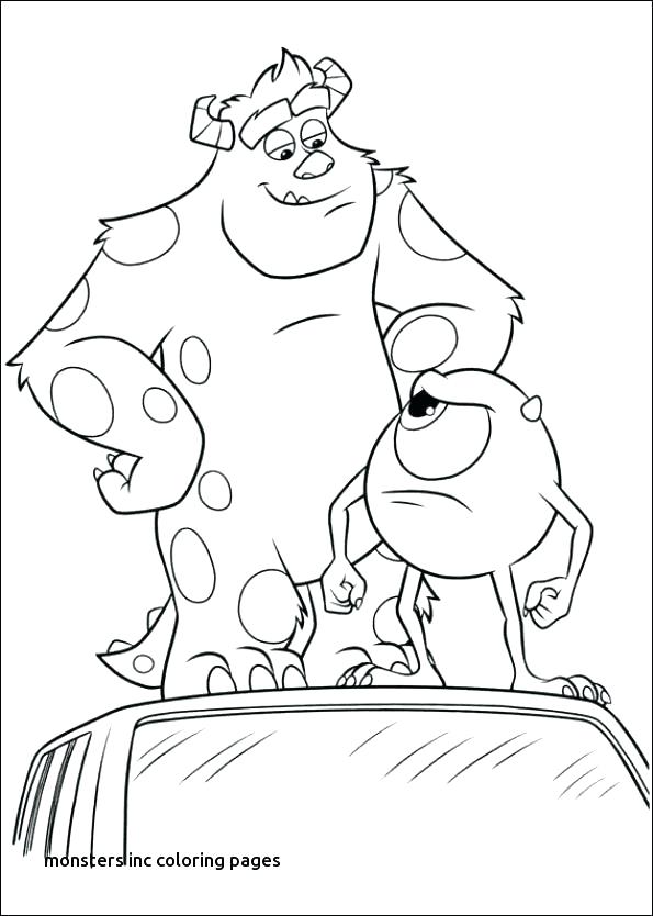 595x834 Monster Inc Coloring Pages Boo And Mike Coloring Page Coloring