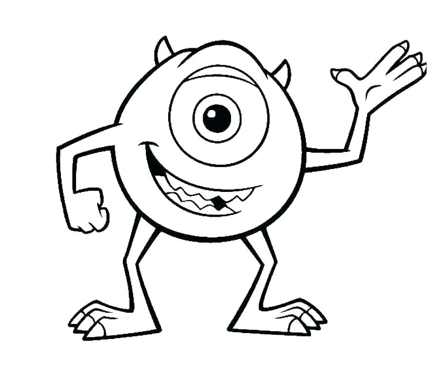 878x774 Monster Inc Coloring Pages Monster Coloring Pages Monsters Inc