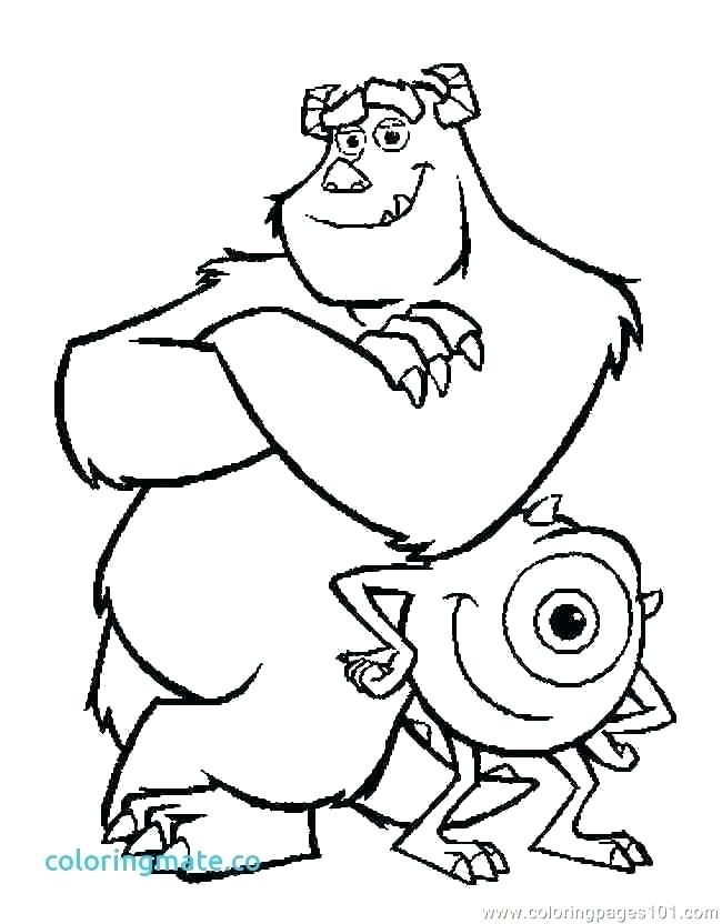 650x832 Sulley Coloring Pages Free Coloring Pages Of Mike And Sully