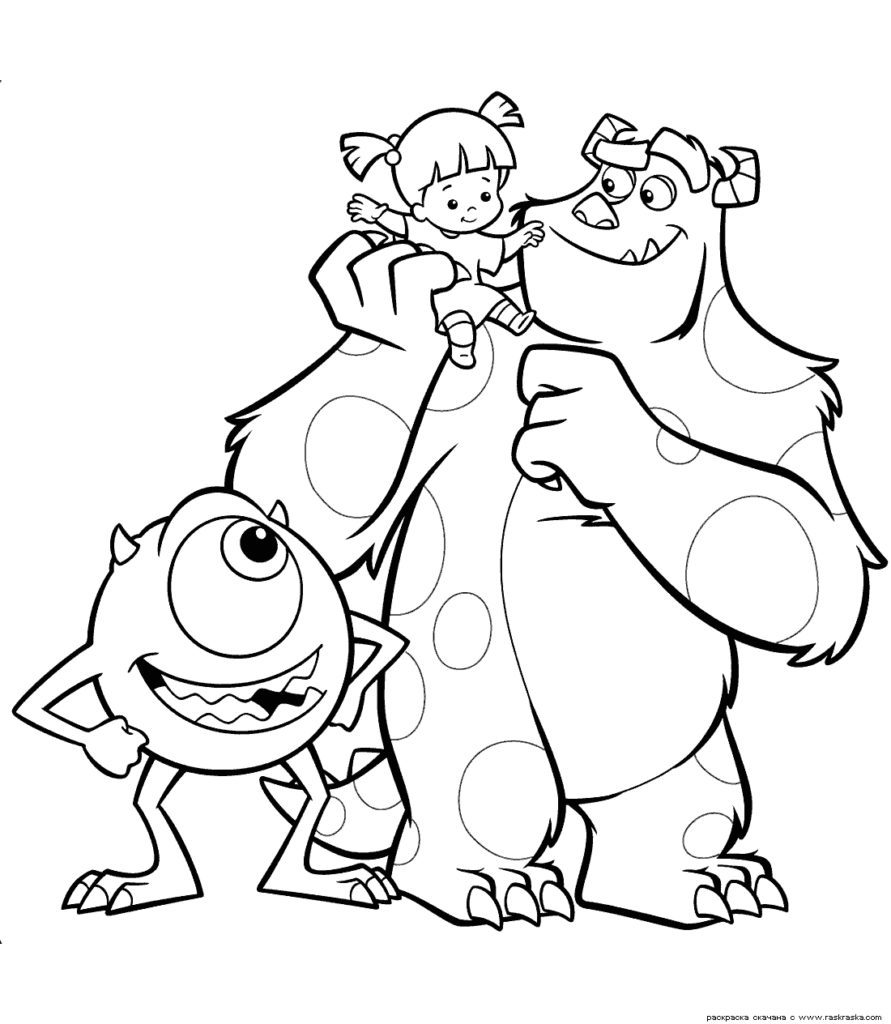 891x1024 Monsters University Coloring Pages