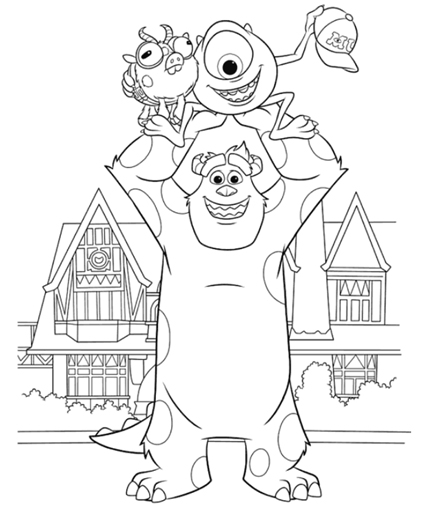 425x510 Monsters University Coloring Pages Para Colorear De