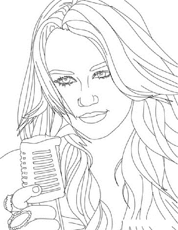 600x774 Printable Hannah Montana Coloring Pages For Kids