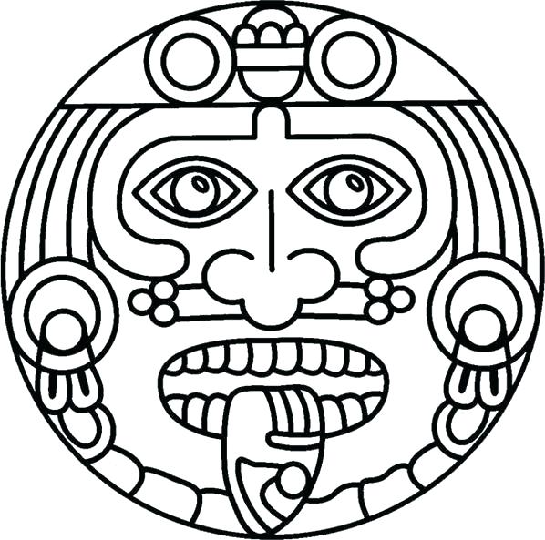 598x593 Inca Coloring Pages Coloring Pages Calendar Vector Calendar Stone