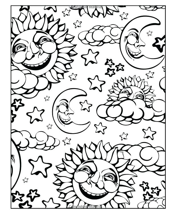 600x750 Lovely Moon And Stars Coloring Pages Or Free Coloring Page Stars