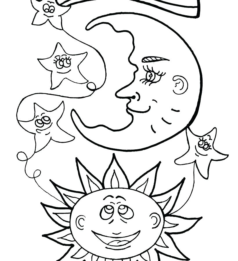 820x900 Crescent Moon Coloring Page Gallery Of Sun Moon And Stars Coloring
