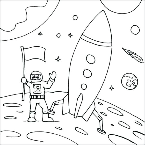 600x600 Moon Coloring Pages For Preschoolers Rocket Ship Coloring Pages