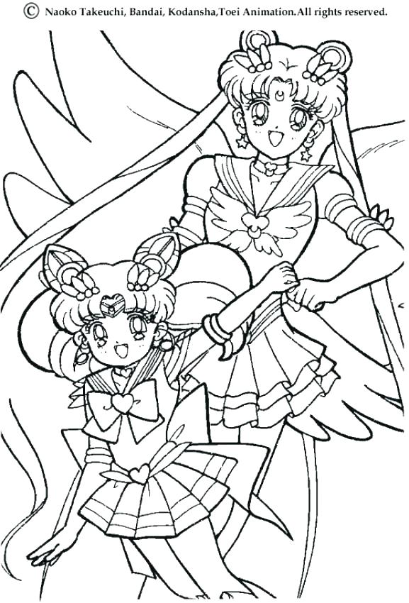 577x850 Moon Coloring Pages Sailor Moon Coloring Page Bunny With Flowers