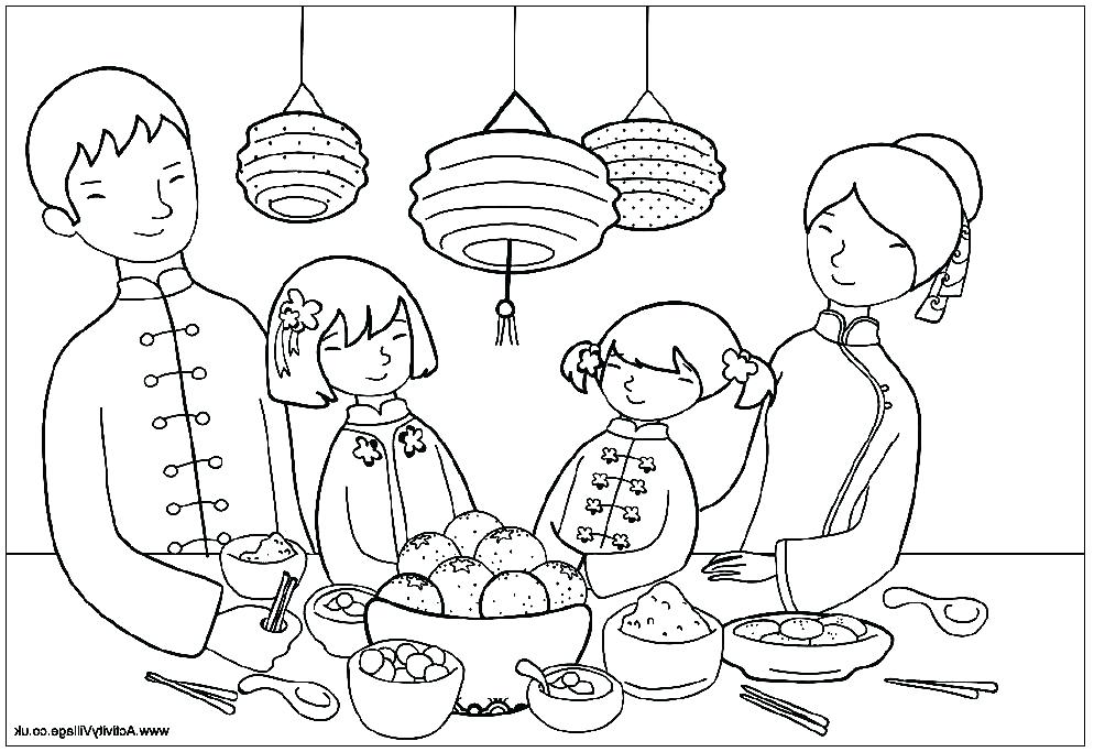 994x683 Moon Festival Colouring Sheets Goddess And Rabbit New Year