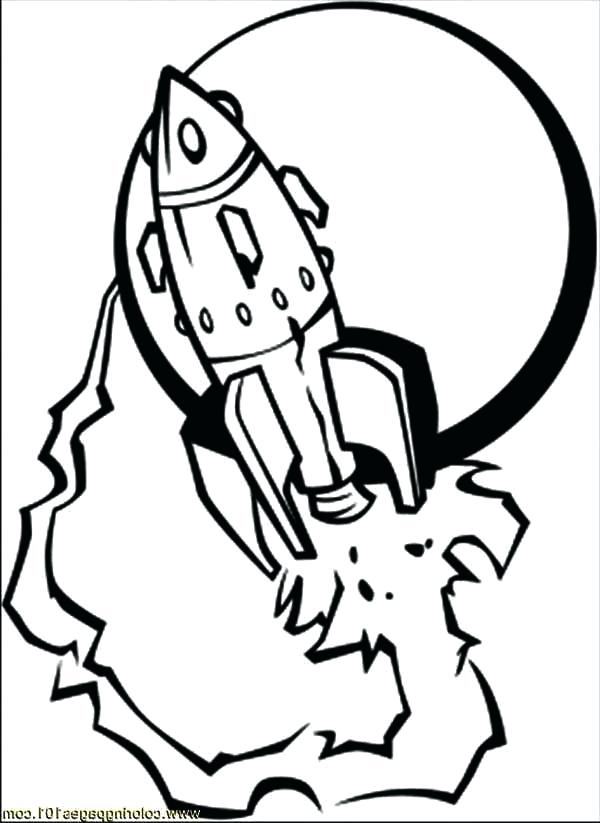 600x823 Spaceship And The Moon Coloring Page Download Print Online Free