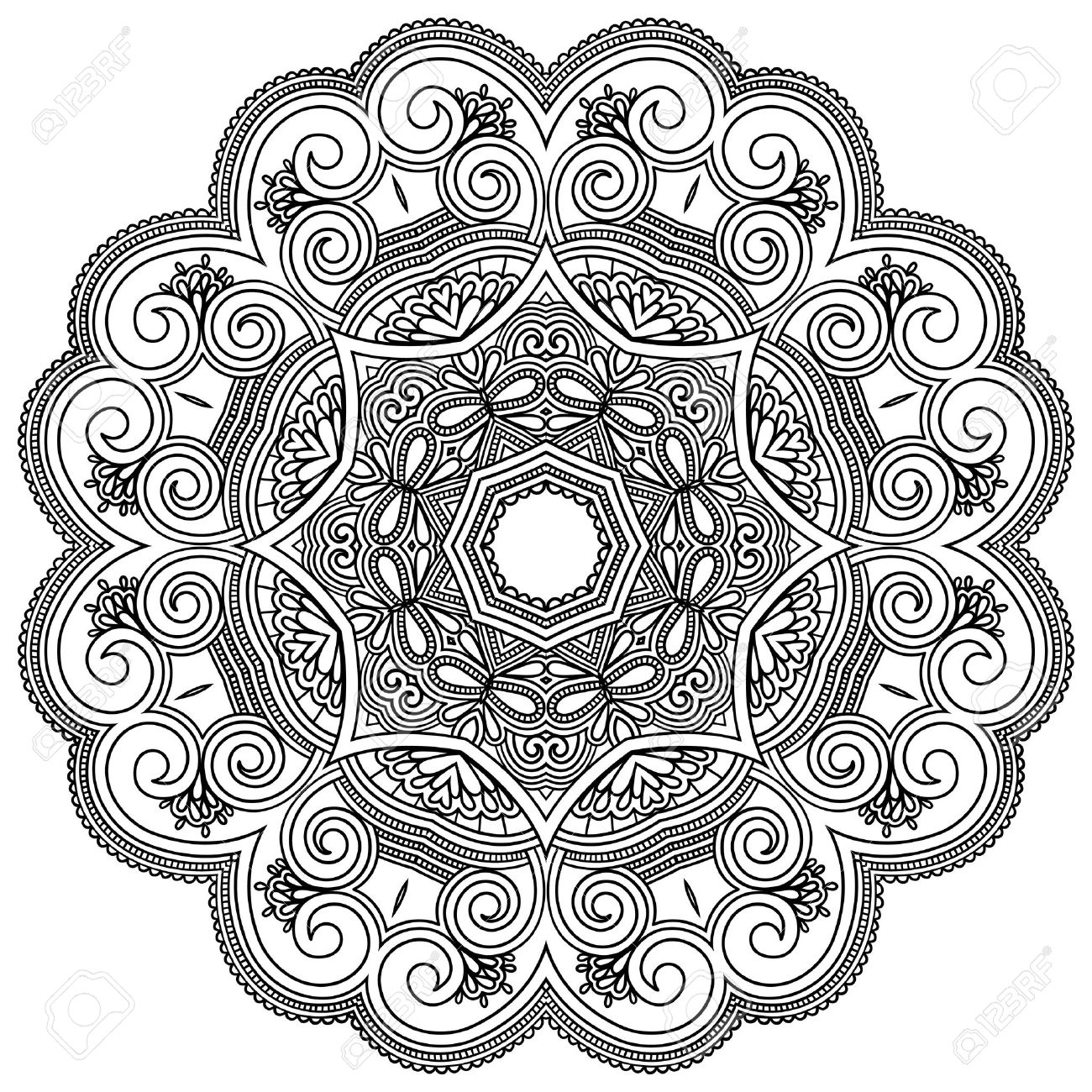 1300x1300 Sun And Moon Mandala Coloring Pages