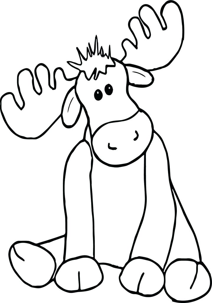 718x1024 Moose Coloring Pages Moose Coloring Pages Realistic Moose Coloring