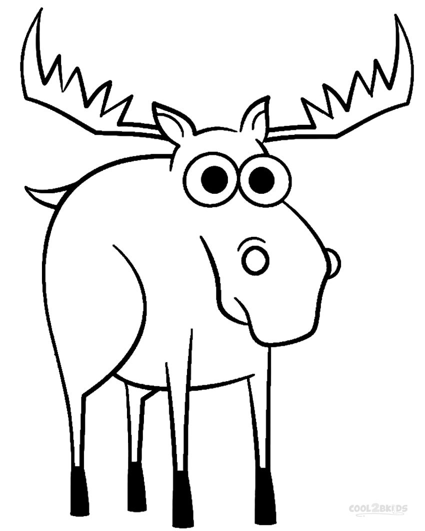 850x1063 Printable Moose Coloring Pages For Kids