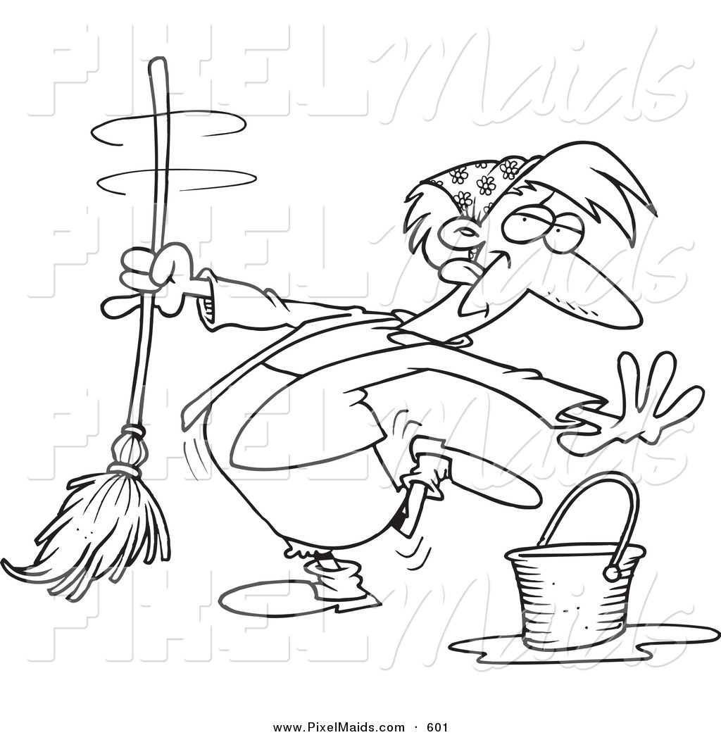 1024x1044 Clipart Of A Cartoon Black And White Coloring Page Outline Design
