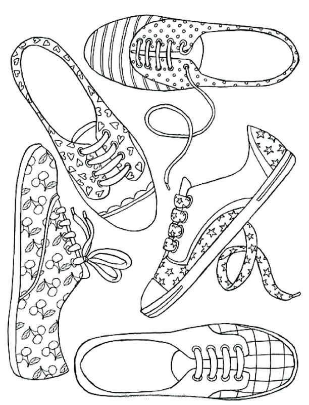 612x800 Coloring Pages Of Shoes Girl Shoes More Coloring Pages Coloring