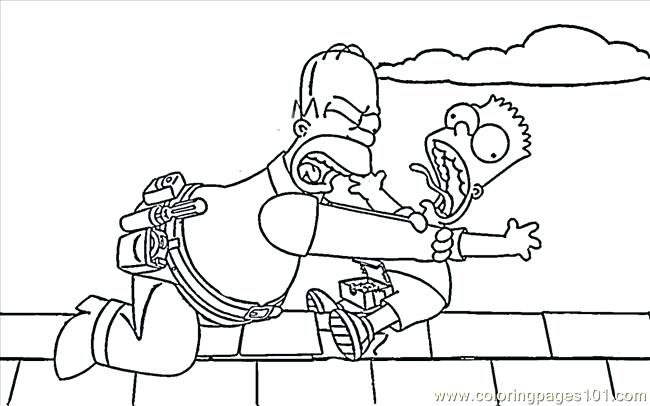 650x406 Simpsons Coloring Pages More Coloring Pages Bart Simpson