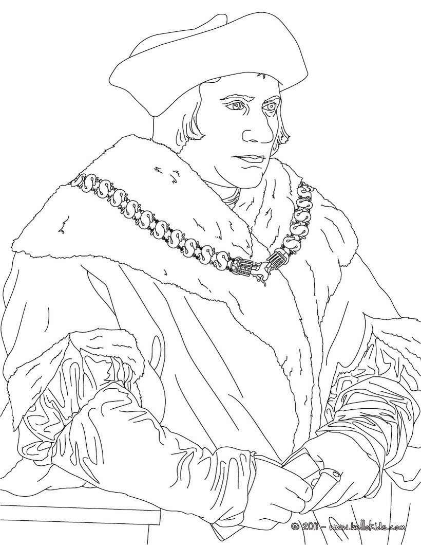 820x1060 Sir Thomas More Coloring Pages