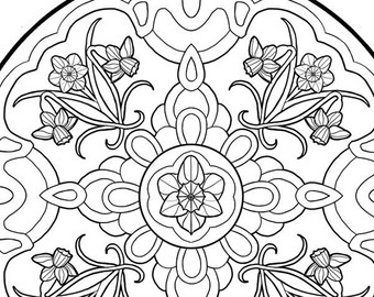 340x270 Printable Coloring Book Page For Adults September Birth