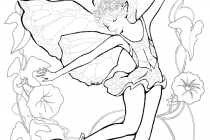 210x140 Coloring Pages Of Fairies And Mermaids Morning Glory Fairy