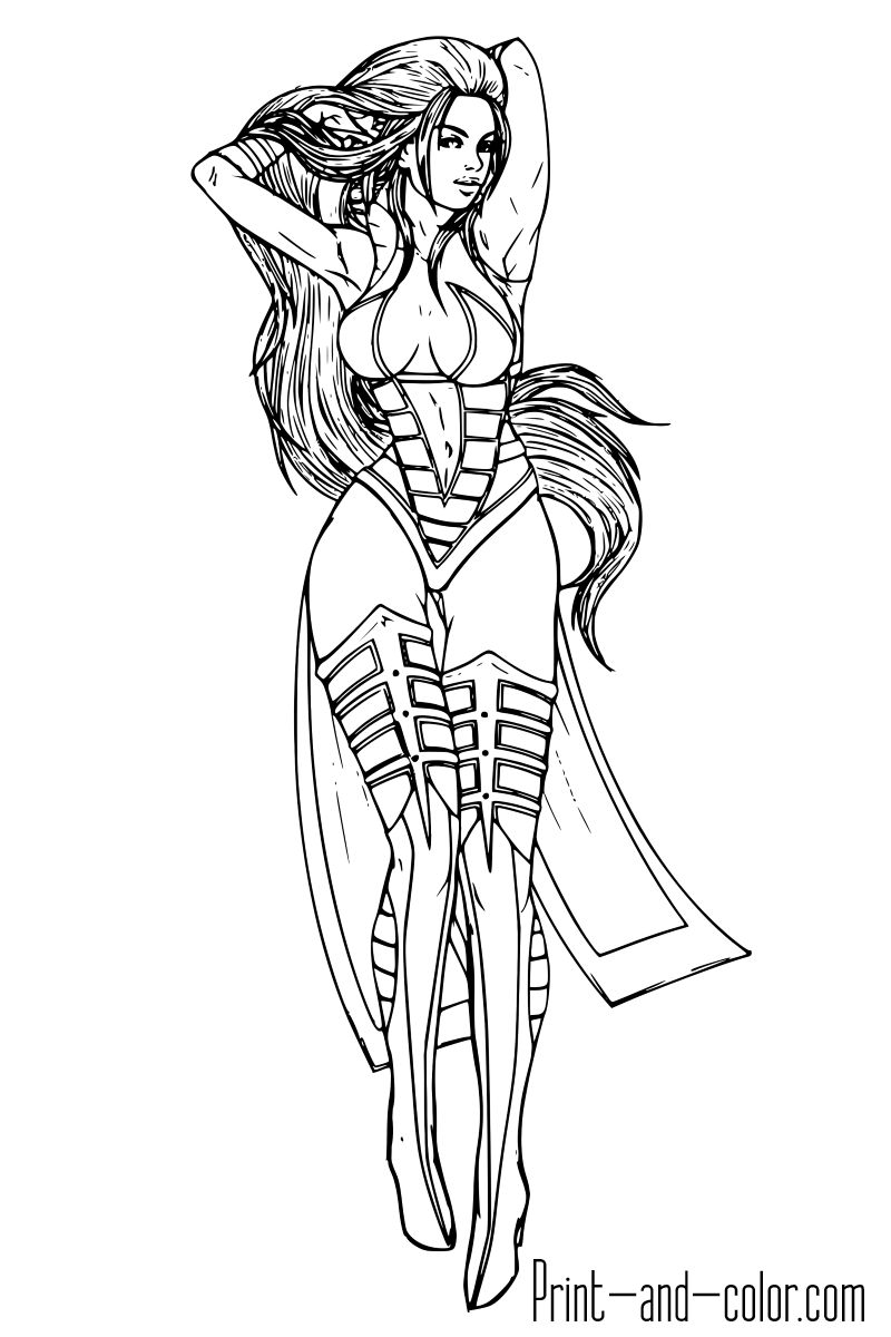 800x1200 Mortal Kombat Coloring Pages Print