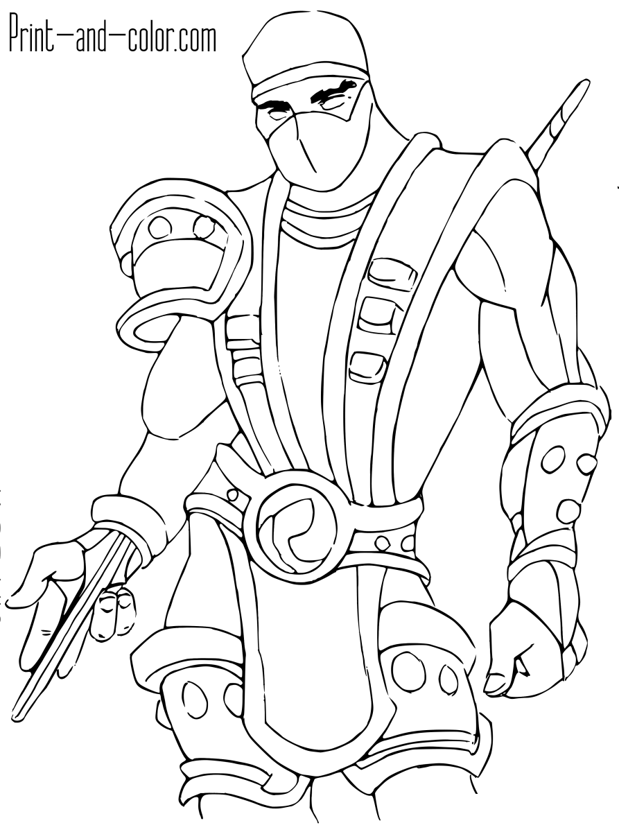 893x1200 Exclusive Mortal Kombat Coloring Pages To Print Xl For Kids
