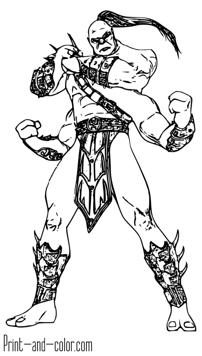 681x1200 Mortal Kombat Coloring Pages Print