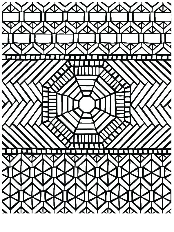 600x800 Mosaic Coloring Page
