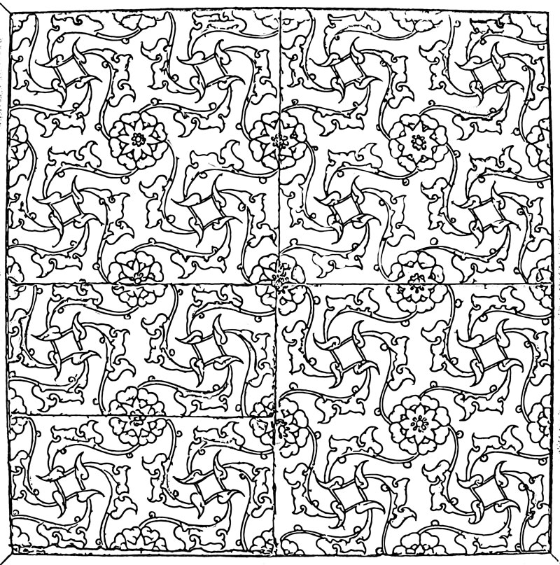 800x807 Islamic Mosaic Coloring Pages Colouring In Good Page Image