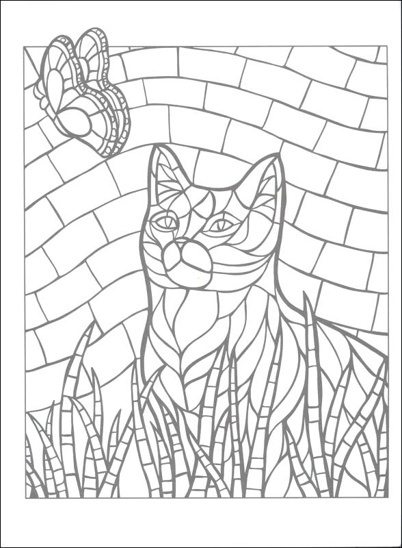 588x800 Animal Mosaic Coloring Pages Coloring Page