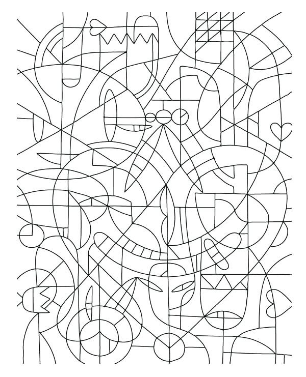 600x741 Interesting Mosaic Coloring Pages To Print Mosaic Coloring Pages