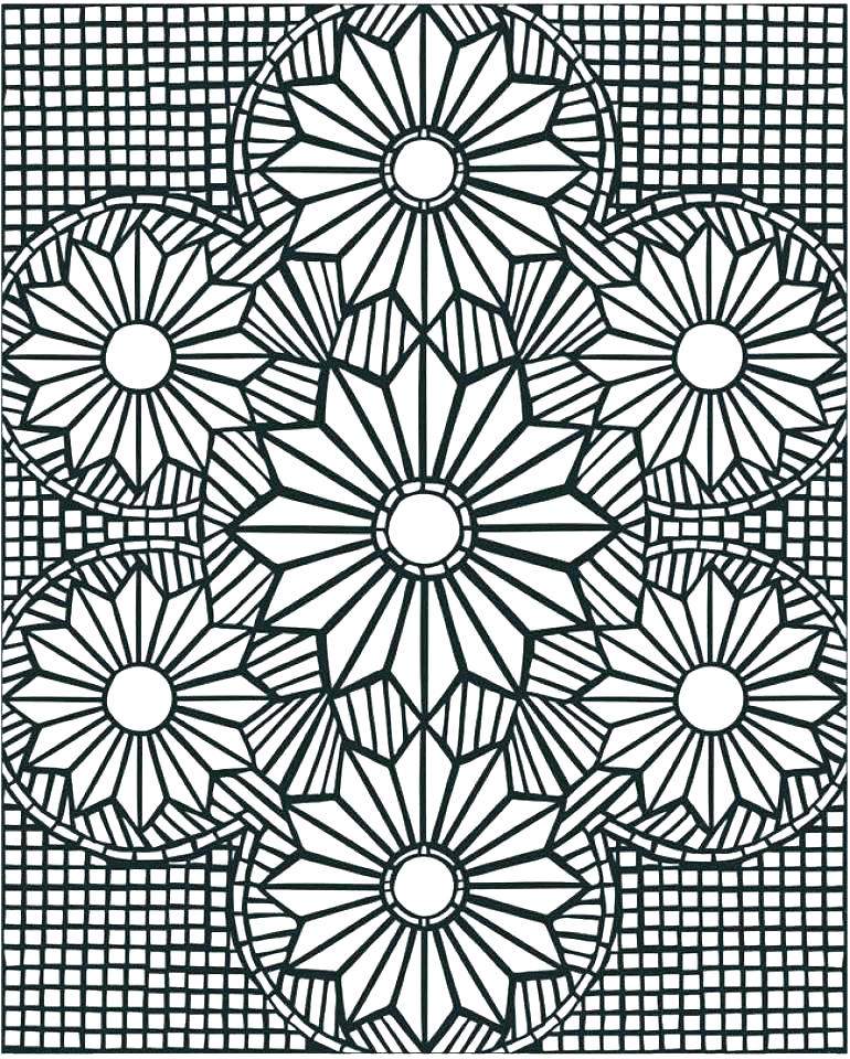 770x960 Mosaic Coloring Page