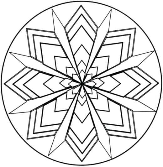 520x533 Patterns Coloring Pages Symmetry Coloring Design Kaleidoscope