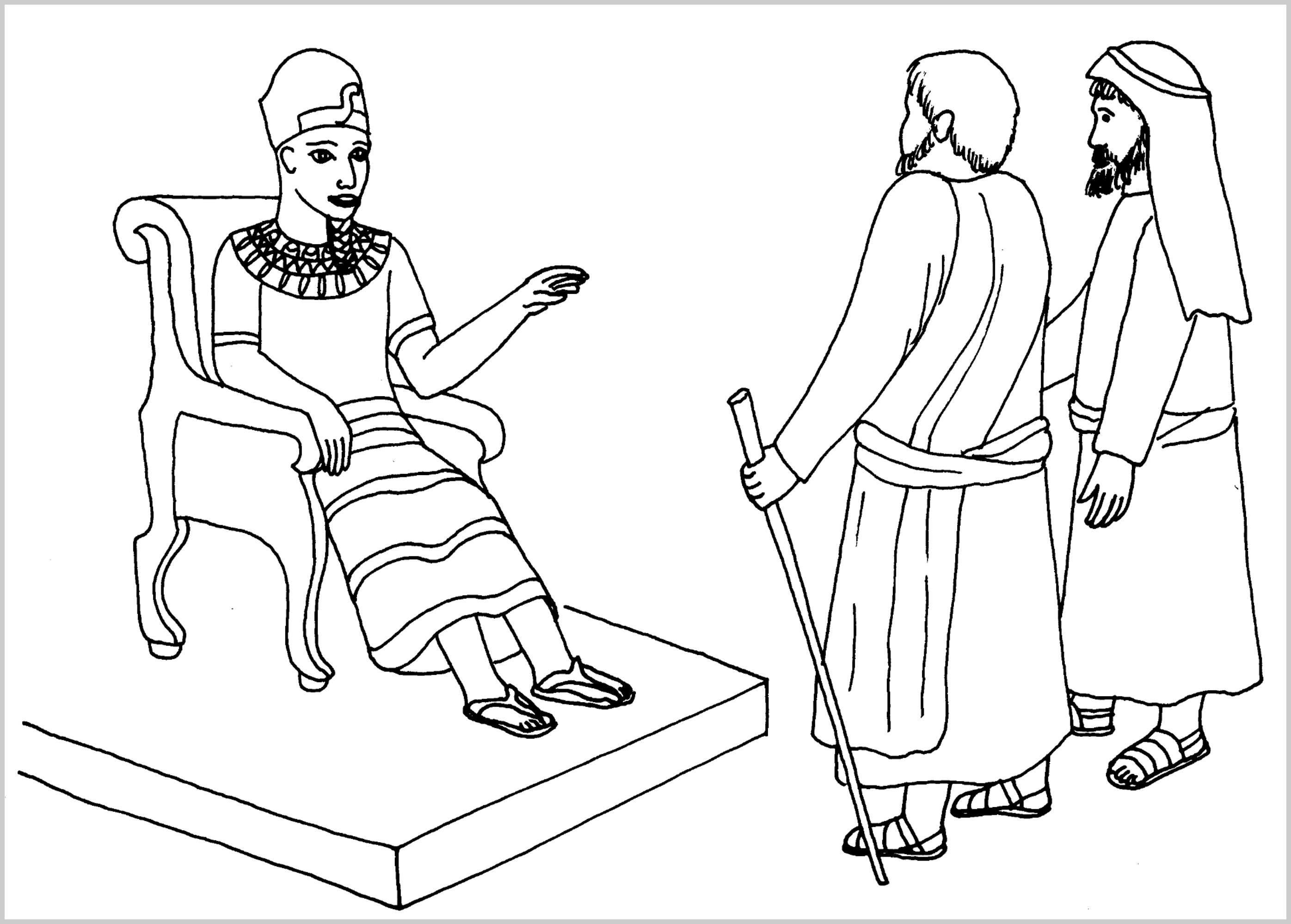 2792x1999 Elegant Pharaoh And Moses Coloring Pages