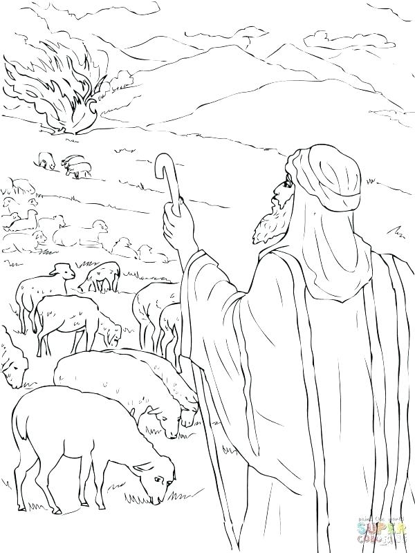 600x800 And Burning Bush Coloring Pages And Cool