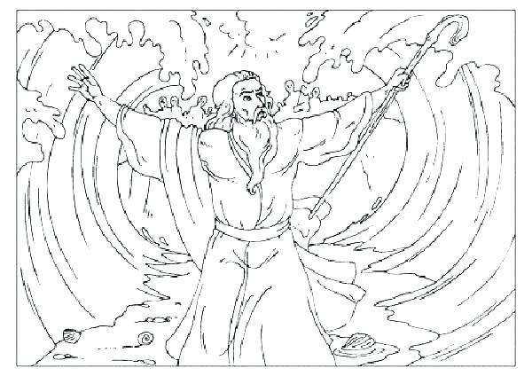 600x424 Moses And The Red Sea Coloring Page And The Red Sea Coloring Page